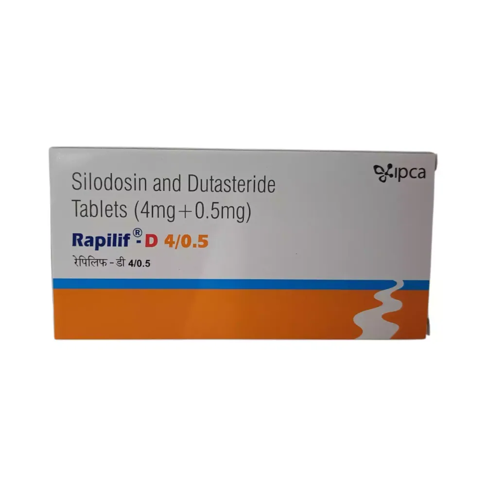 Rapilif D 4/0.5 Capsule (Silodosin 4mg/Dutasteride 0.5mg) is a combination of two medicines-RX Supply