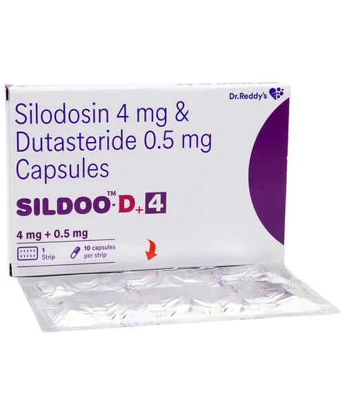 Sildoo D4 4mg/0.5mg Capsule (Silodosin /Dutasteride is a combination of two medicines-RX Supply