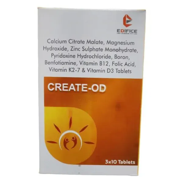 Create-OD Tablet is recommended for general sluggishness, weakness, lethargy, exhaustion, irritability