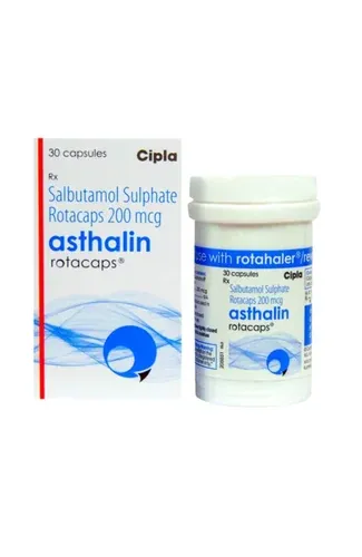 Asthalin Rotacaps 200 mcg (Salbutamol) belongs to a group of medicines called fast | RX Supply