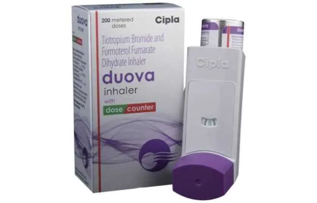 Duova Inhaler is used for the treatment of chronic obstructive pulmonary disorder (a lung disorder in which the flow of air t