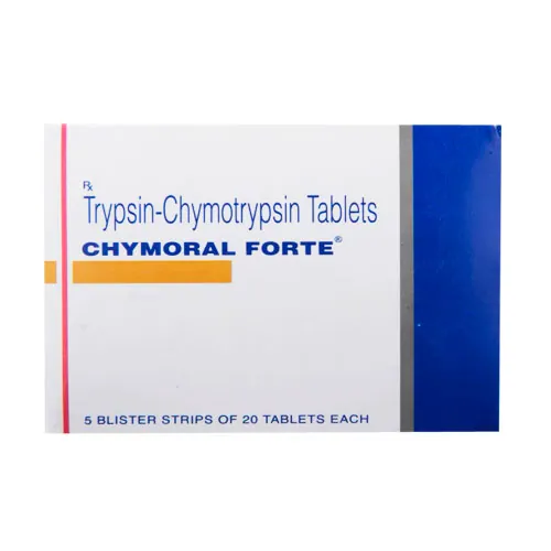 CHYMORAL FORTE 100000 AU (TRYPSIN CHYMOTRYPSIN) is an enzyme supplement that helps with digestion.