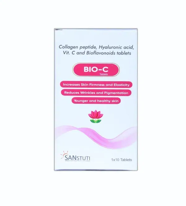 Bio-C Tablet contains collagen peptide that helps promote the skin and skeletal system’s health and may help improve osteoart