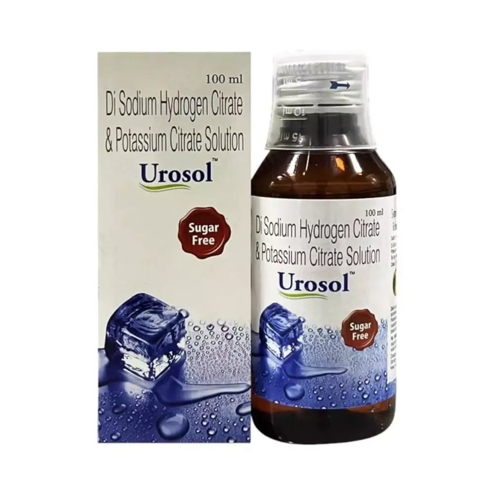 Urosol Syrup (Disodium Hydrogen Citrate (NA)) is an orange-flavoured syrup-RX Supply
