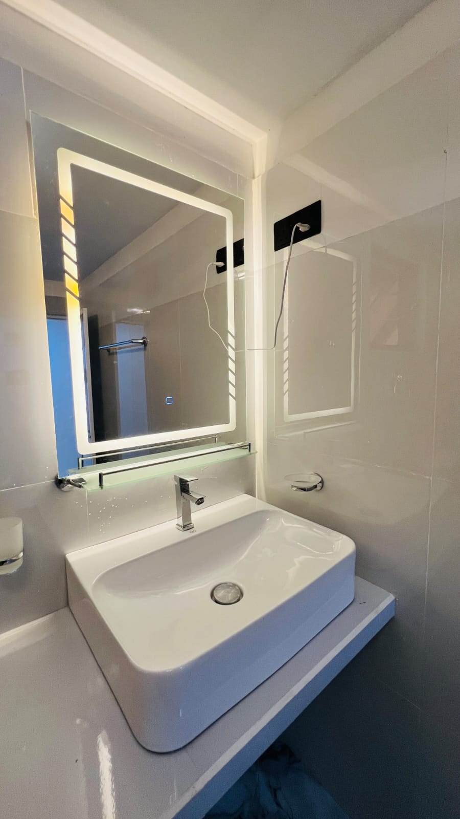 Modern Vanity & LED Touch Mirror