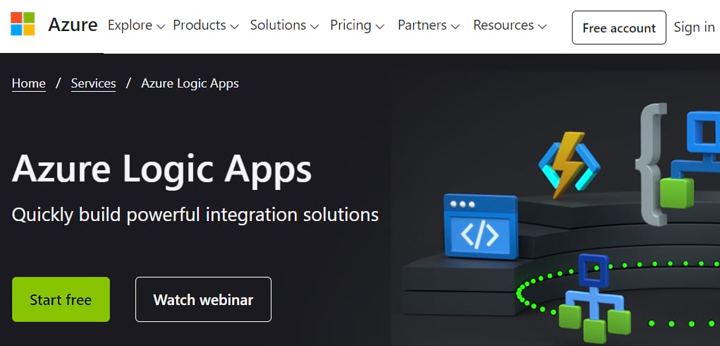 Azure Logic Apps website