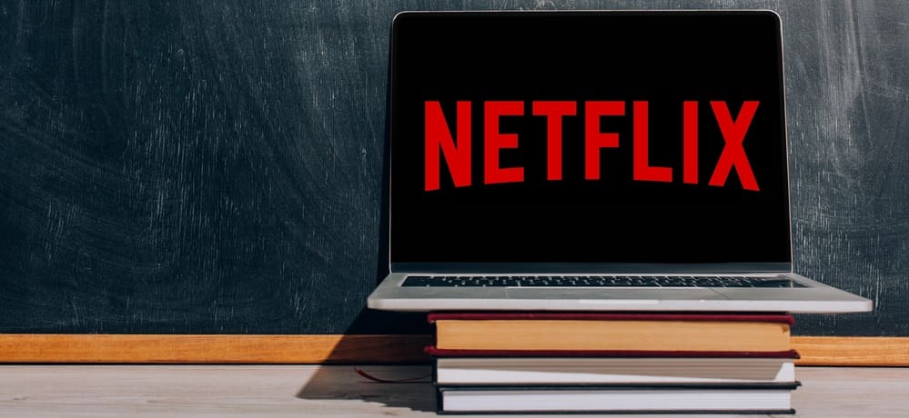 Netflix screen on a laptop