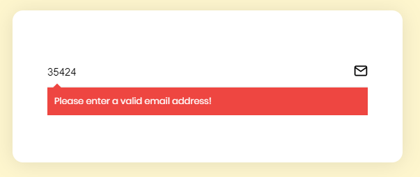 Form validation in CSS and HTML