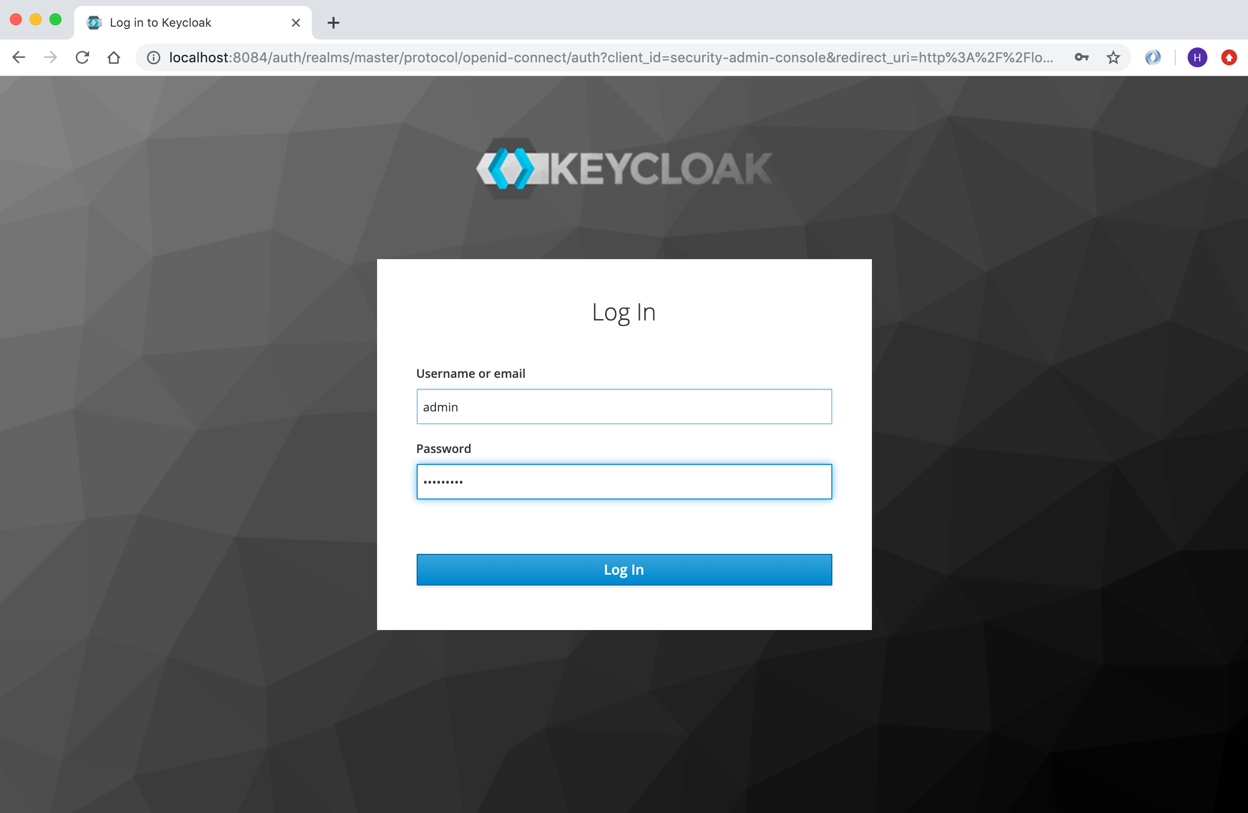 Keycloak Admin Login