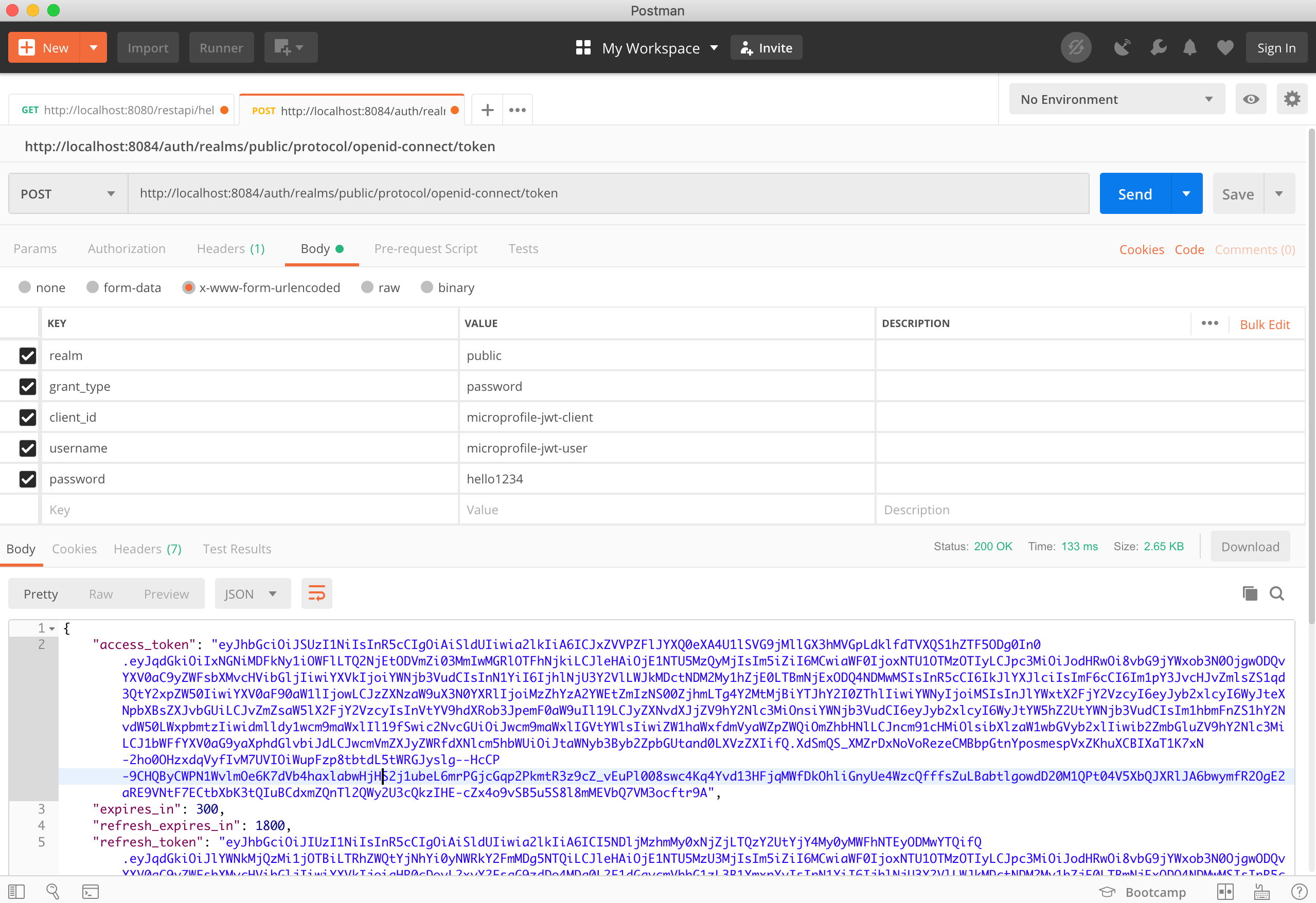 Keycloak Authentication Endpoint