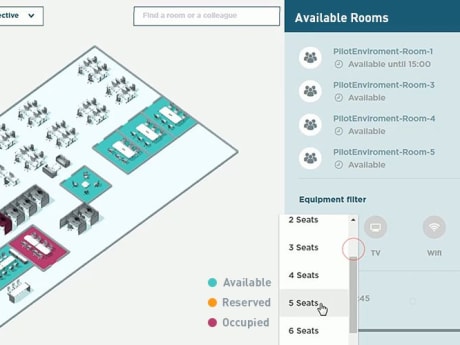 Demo Raum für fünf Personen finden und buchen