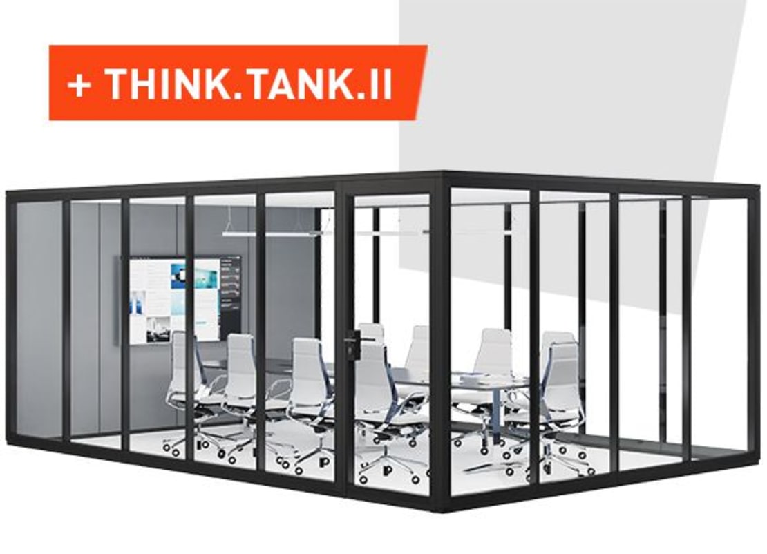 THINK.TANK.II the meeting room made of glass partitions by König + Neurath