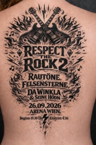 RESPECT THE ROCK VOL. 2. FEAT. RAUTÖNE + FELSENSTERNE + DA WINKLA & SEINE HÖDN - Sa., 26.09.2026, 19:30 at Arena Wien, Baumgasse 80, 1030 Wien, Österreich