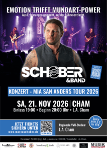Marco Schober Band // 21.11.26 - Sa., 21.11.2026, 19:00 at L.A. Cham, Badstraße 19, 93413 Cham, Deutschland