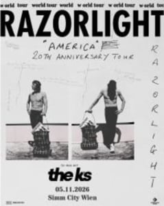 RAZORLIGHT - Thu, Nov 05, 2026, 20:00 at SIMM City, Simmeringer Hauptstraße 96A, 1110 Wien, Österreich