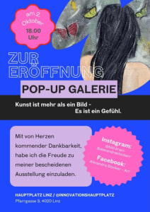 POP-UP Galerie – Kunst ist mehr als ein Bild – Es ist ein Gefühl - Fri, Oct 02, 2026, 18:00 at Kunstverein NH10, Schererstraße 18, 4020 Linz, Österreich