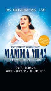 MAMMA MIA! DAS ORIGINAL-MUSICAL - Do., 11.03.2027, 20:00 at Wiener Stadthalle, Roland-Rainer-Platz 1, 1150 Wien, Österreich