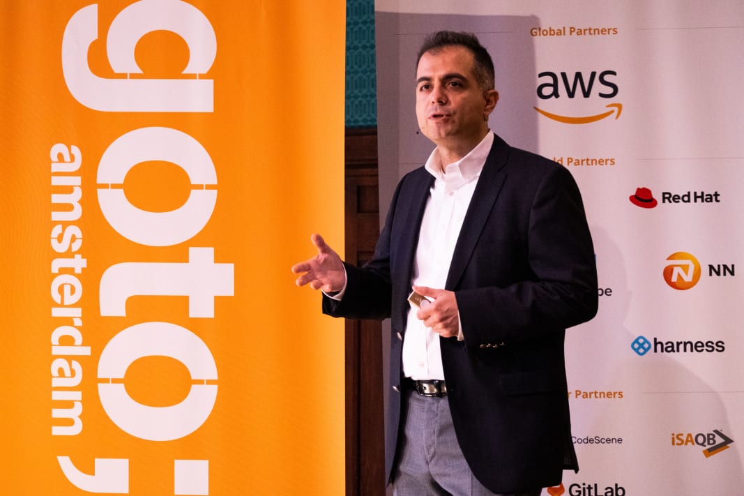 Ioannis Kolaxis speaking at GOTO Amsterdam, Netherlands, 13 June 2022
