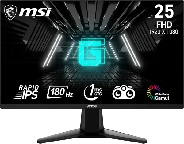 MSI G255F Écran Gaming FHD 24,5'' avec Taux de Rafraîchissement de 180 Hz