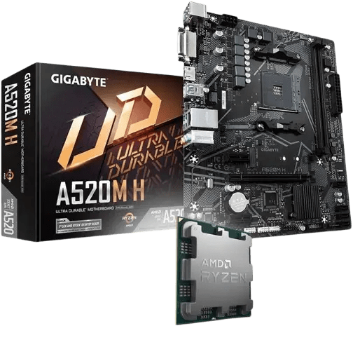 Kit d'évolution PC Ryzen 5 5500 6X 3.6 GHz, 16 GB DDR4, GIGABYTE A520M H