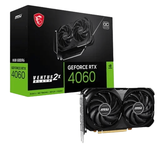 MSI VENTUS 2X BLACK OC GeForce RTX 4060 8 GB