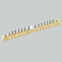 JORDINGSSKINNE 249 mm, 24x10mm2 TERM+3x25mm2 Bøyleklemme