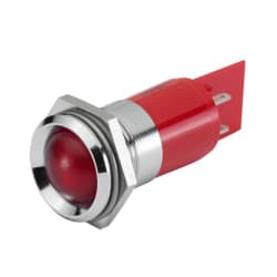 22 mm RØD BLINK 24VDC SVARTKROM