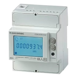 COUNTIS E22. 3-fas kWh-måler.230/400V,80A dir,kl.1(IT+TN)MID