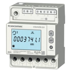 COUNTIS E21.3-fas kWh-måler.230/400V,80A dir,kl.1(ITogTN)2-T