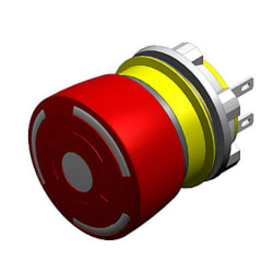 BRUK:84-5230.0020 NØDSTOPP UTEN LYS 1NO+1NC FLATSTIFT