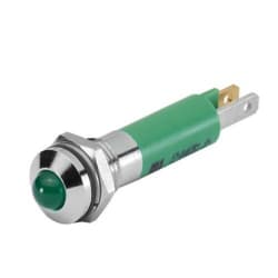 8 mm LED krom hvit konveks 24V "Sunlight"