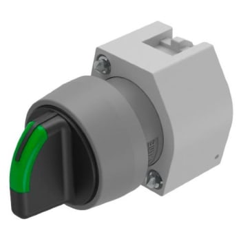 VENDER IMP. 3.POS. for lys Ø-22.5mm GRÅ PLASTFRONT KORT FANE