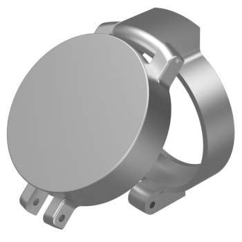 BESKYTTELSESLOKK 30.5mm ALUM. VENDER og TRYKKNAPP,FLUSH LÅSB