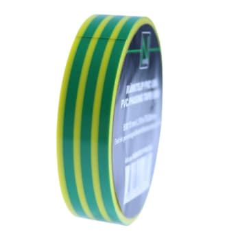 ELEKTROTAPE GUL/GRØNN 10PK, 15mmx20m, Rull 10m , 0-80degC