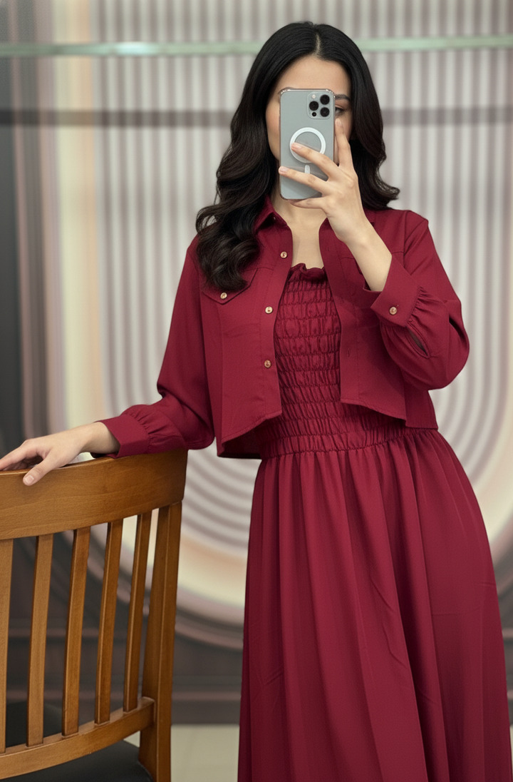 2 Piece Maxi Full Statchable & With Attractive Colors👗 -D:2003 2 Piece Maxi Full Statchable & With Attractive Colors👗 -D:2003