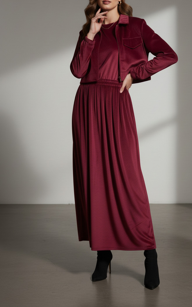 Soft & Comfortable Velvet 2 Piece Maxi💫❄️ Soft & Comfortable Velvet 2 Piece Maxi💫❄️
