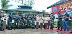 Peletakan Batu Pertama gedung poli Rumkit Tingkat IV Palangka Raya oleh Kakesdam XII/Tanjungpura Kolonel Ckm dr. Noerjanto Raharjo, Sp.PD.,FINASIM.