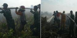 SATGAS KARHUTLA KOTIM, KERJA KERAS ATASI KEBAKARAN LAHAN