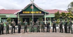 Dandim 1013/Mtw Pimpin Upacara Korps Raport Kenaikan Pangkat periode 1 April 2021