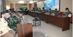 Kasrem 102/Pjg Terima Tim Pemeriksaan Post Audit Itdam XII/Tpr