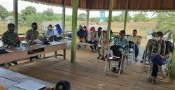 Babinsa Koramil 1016-04/Tumbang Talaken Hadiri Kegiatan Musrenbang Desa Belawan Mulia