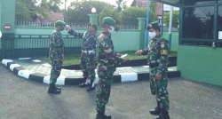 Prajurit Kodim 1013/Mtw Wajib Bawa Dua Masker dan Handsanitizer