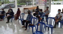 Cegah Penyebaran Covid-19, Anggota Koramil 1013-03/Teweh Tengah Hadiri Sosialisasi Pembekalan Tim Relawan Posko PPKM