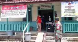 Koramil 1013-13/Bantian Menghimbau Kepada Masyarakat Untuk Selalu Disiplin Prokes.