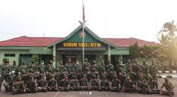 Dandim 1013/Mtw Pimpin Upacara Korps Raport Pelepasan Prabinsa ke Kesatuan Baru.