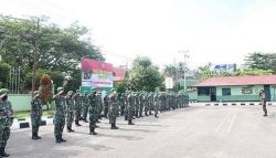 Kodim 1013/Mtw Gelar Apel Pengecekan Personil Larangan Mudik Tahun 2021.