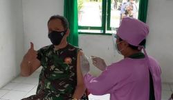 Setelah Divaksin, Anggota Kodim 1013/MTW Tetap Sehat dan Aman