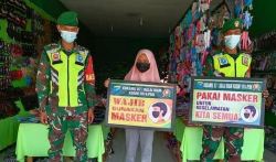 Babinsa Sekuningan Baru Ajak Warga Jangan Kendor Patuhi Prokes