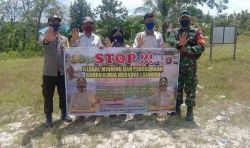 Babinsa Bersama Bhabinkamtibmas Sosialisasikan Ilegal Minning di Wilayah Binaan