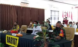 Kasdim 1013/Mtw Hadiri Rapat Lintas Sektoral Persiapan Pengamanan Idul Fitri 1442 H di Masa Pandemi Covid – 19 Tahun 2021.